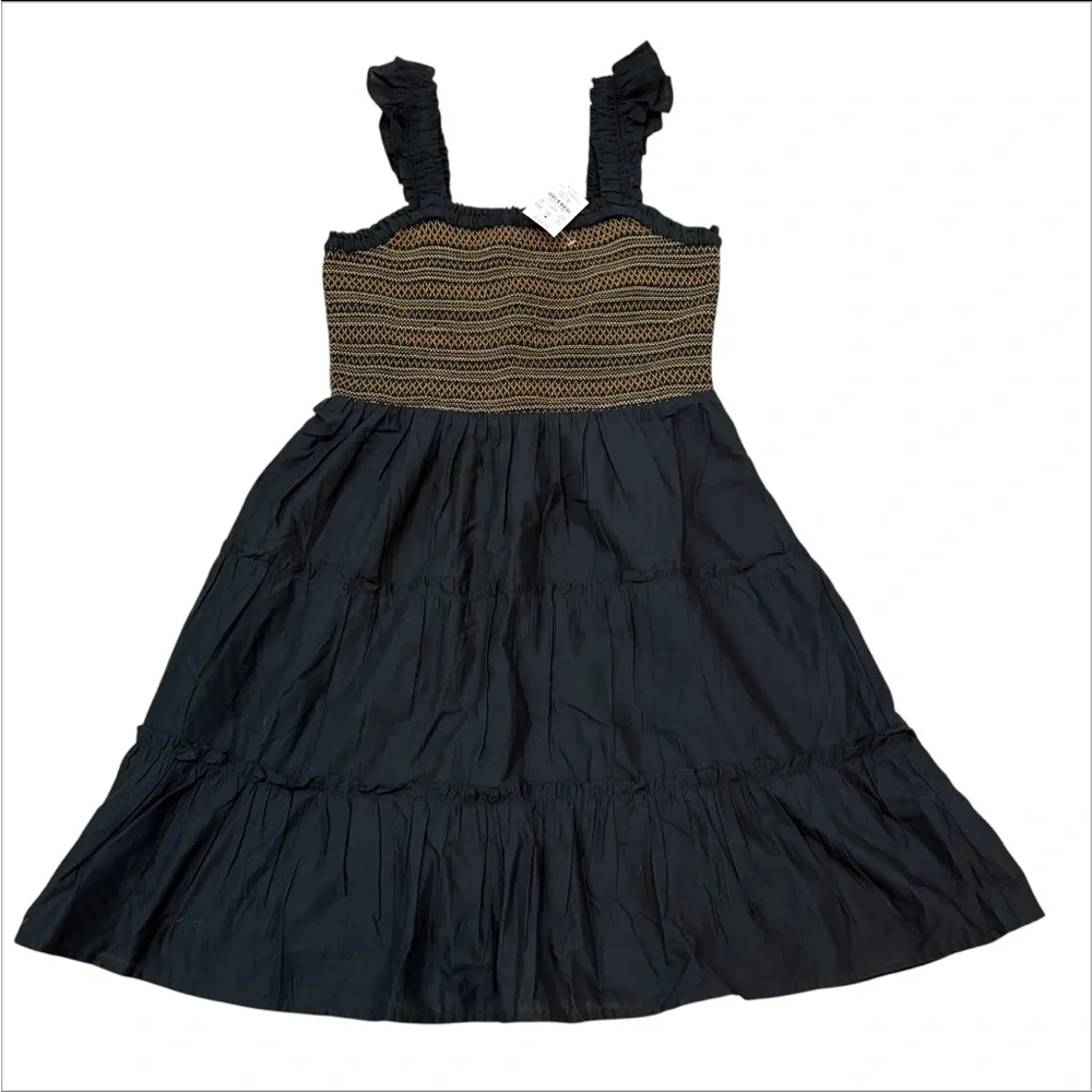 NWT J. Crew Factory Smocked Tiered Mini Dress Size PM Petite - Picture 3 of 12